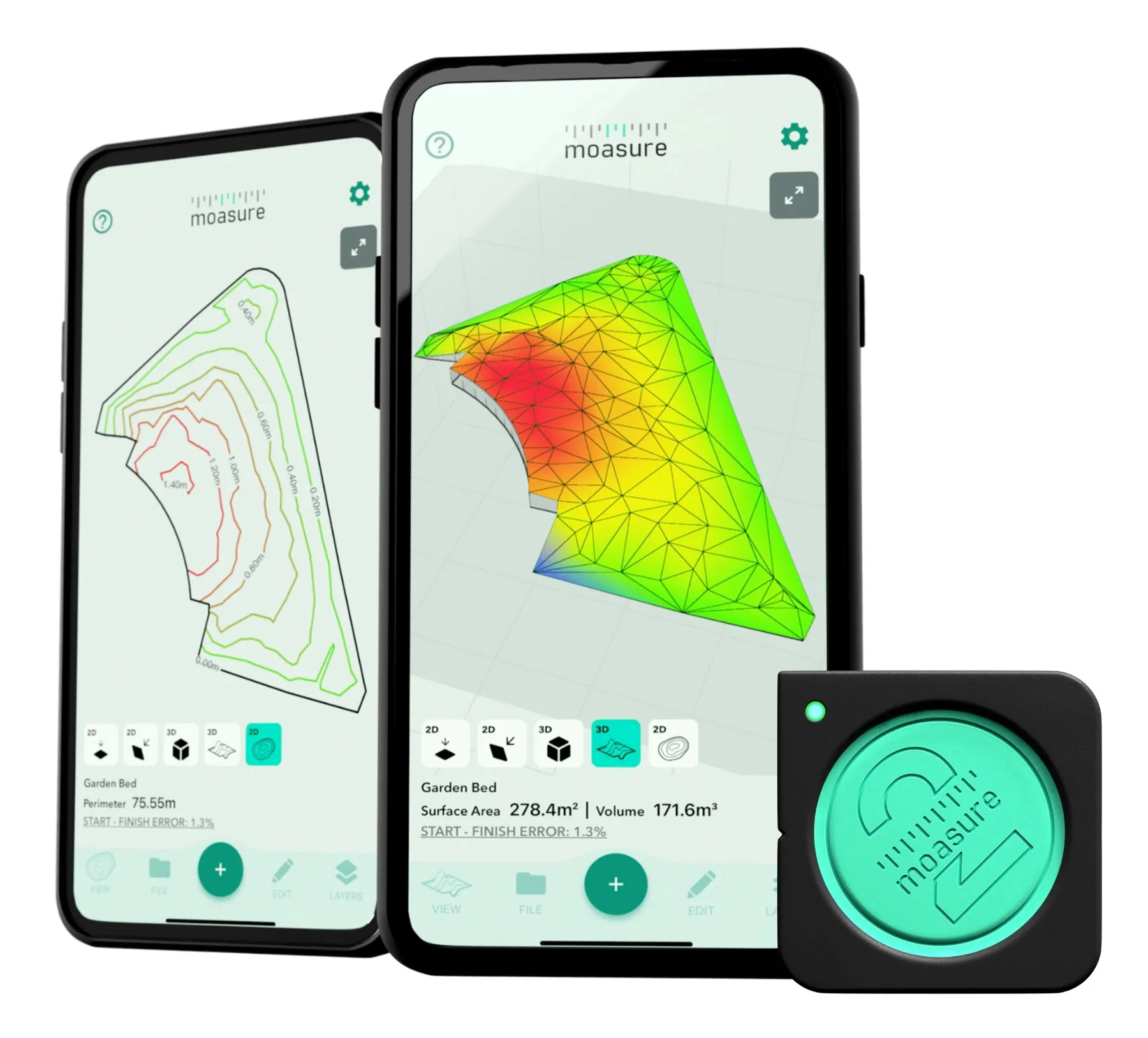 Moasure 2 PRO – 2D a 3D zobrazenie terénu v aplikácii Moasure PRO na mobile