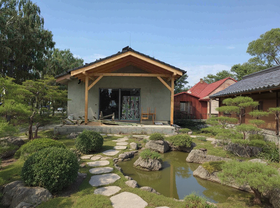 AI návrh záhrady v japonskom zen štýle