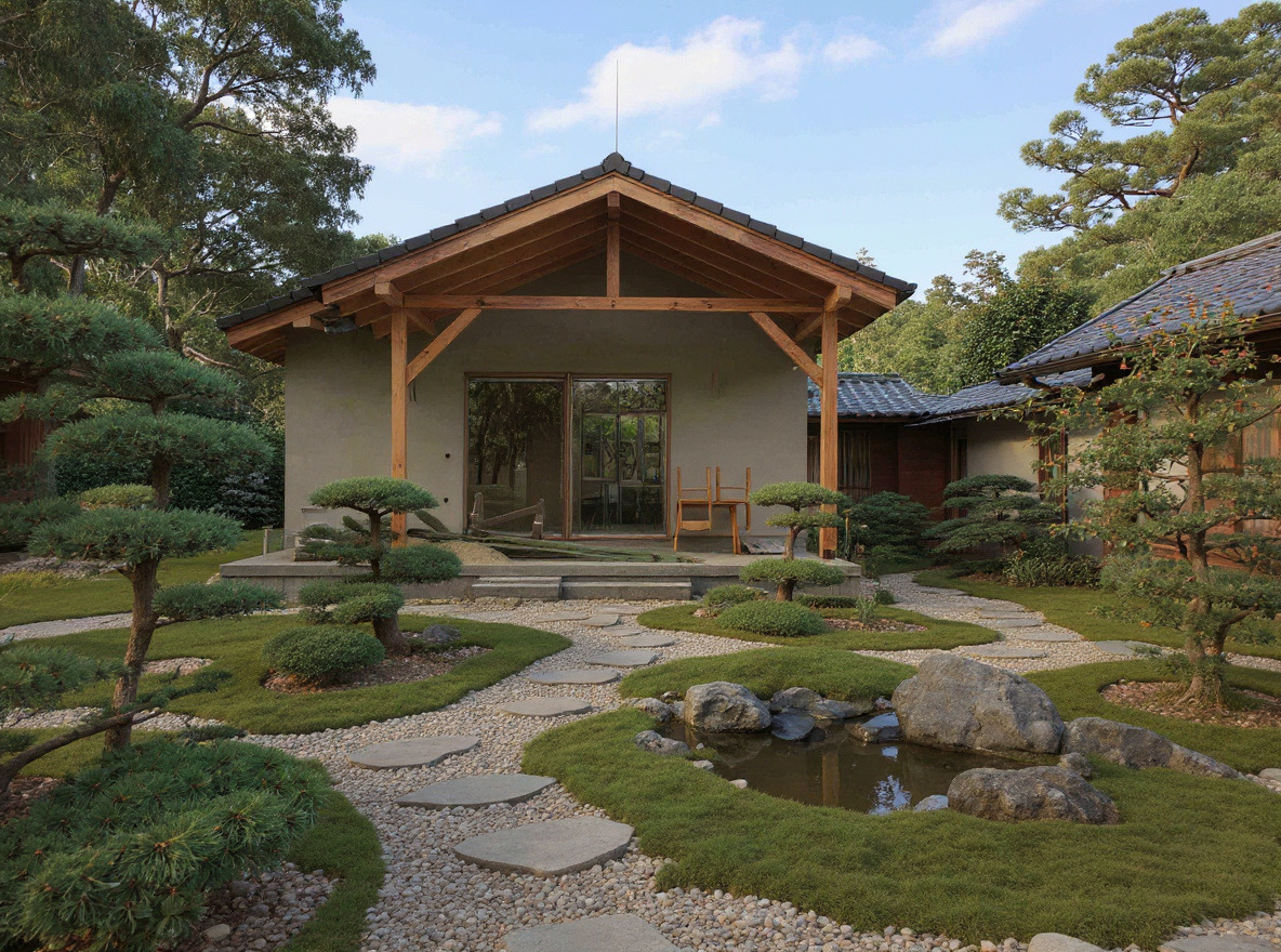 AI návrh záhrady v japonskom zen štýle