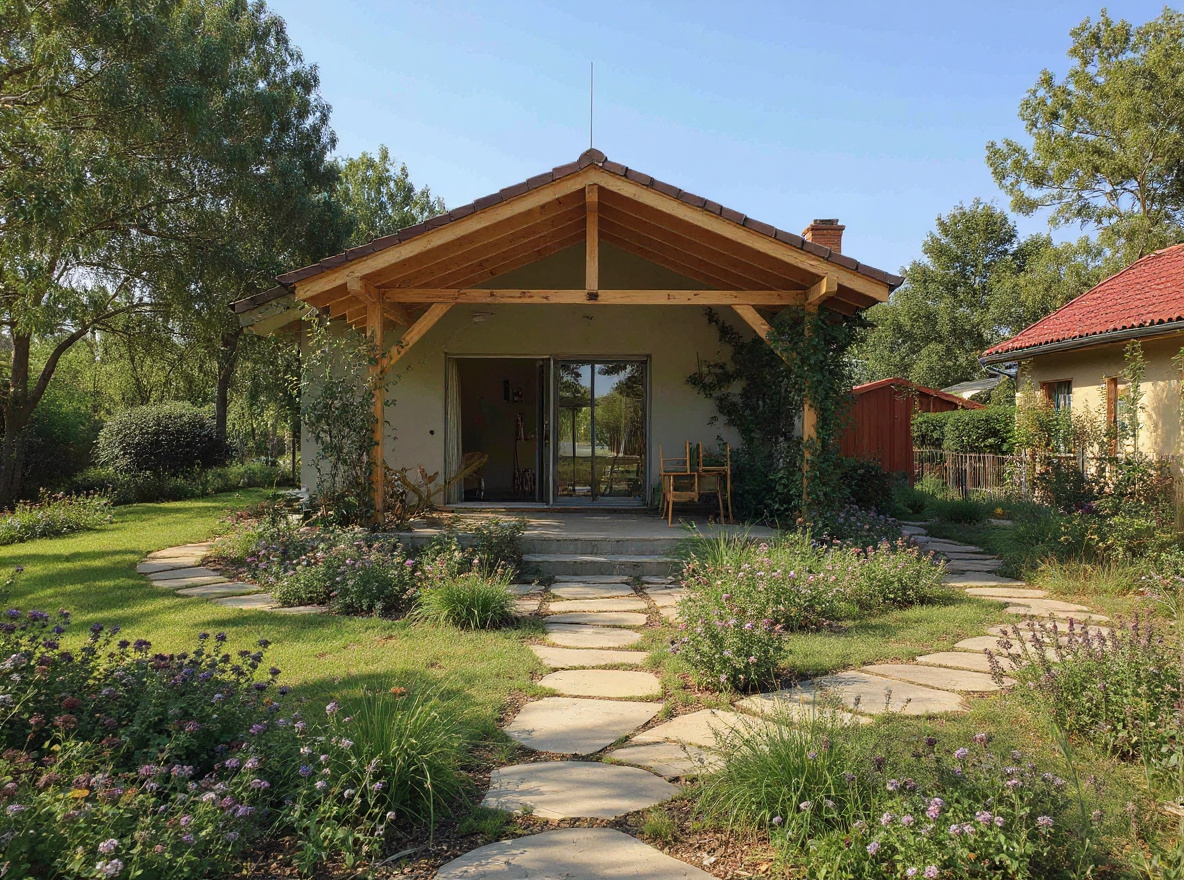 AI návrh záhrady v rustikálnom vidieckom štýle