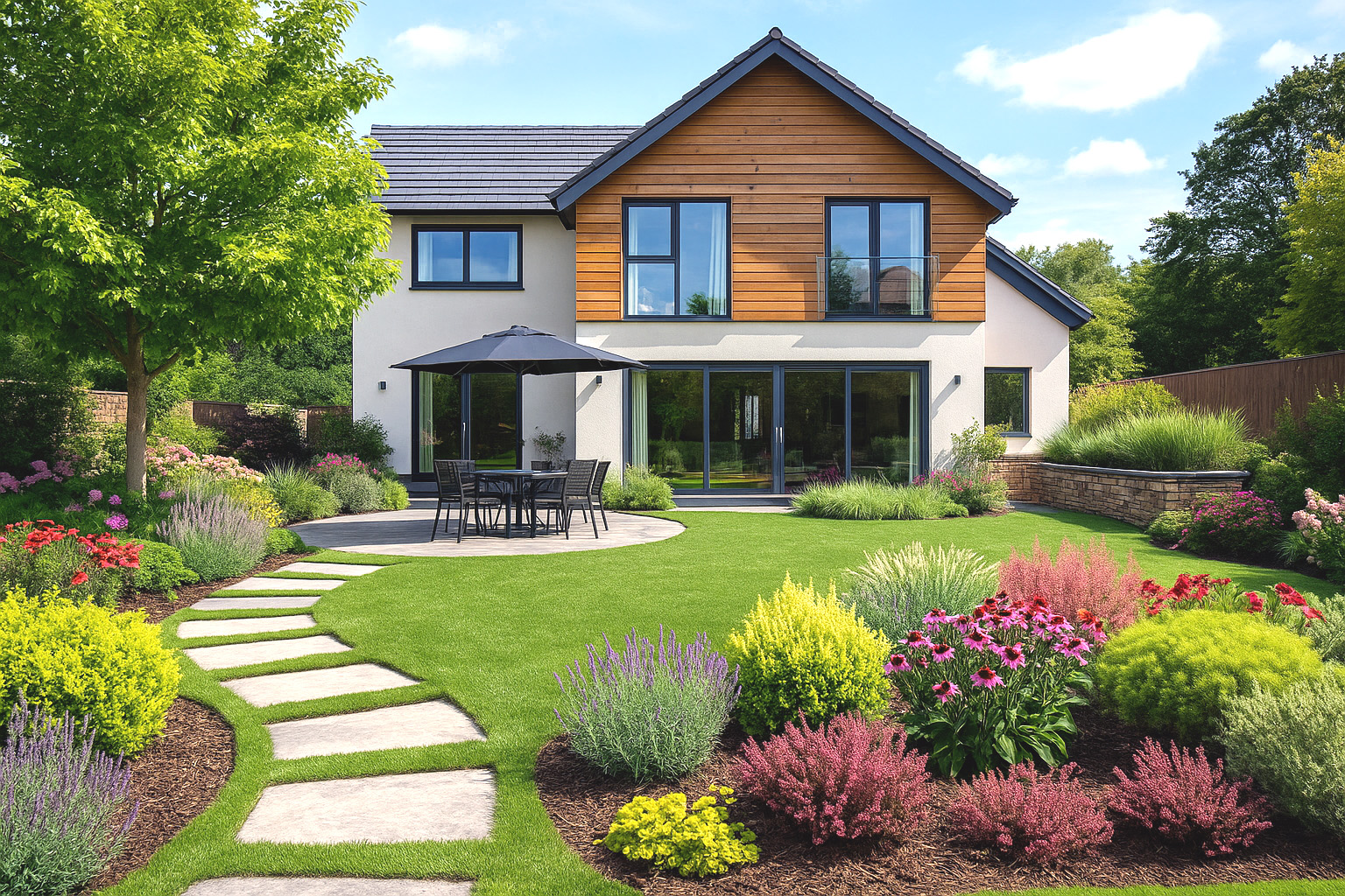 Návrh záhrady v meste Senec – detailná kompozícia výsadby a priestorové riešenie projektu